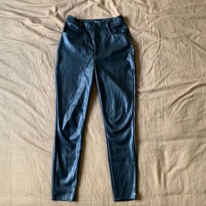 Black Faux Leather Pants